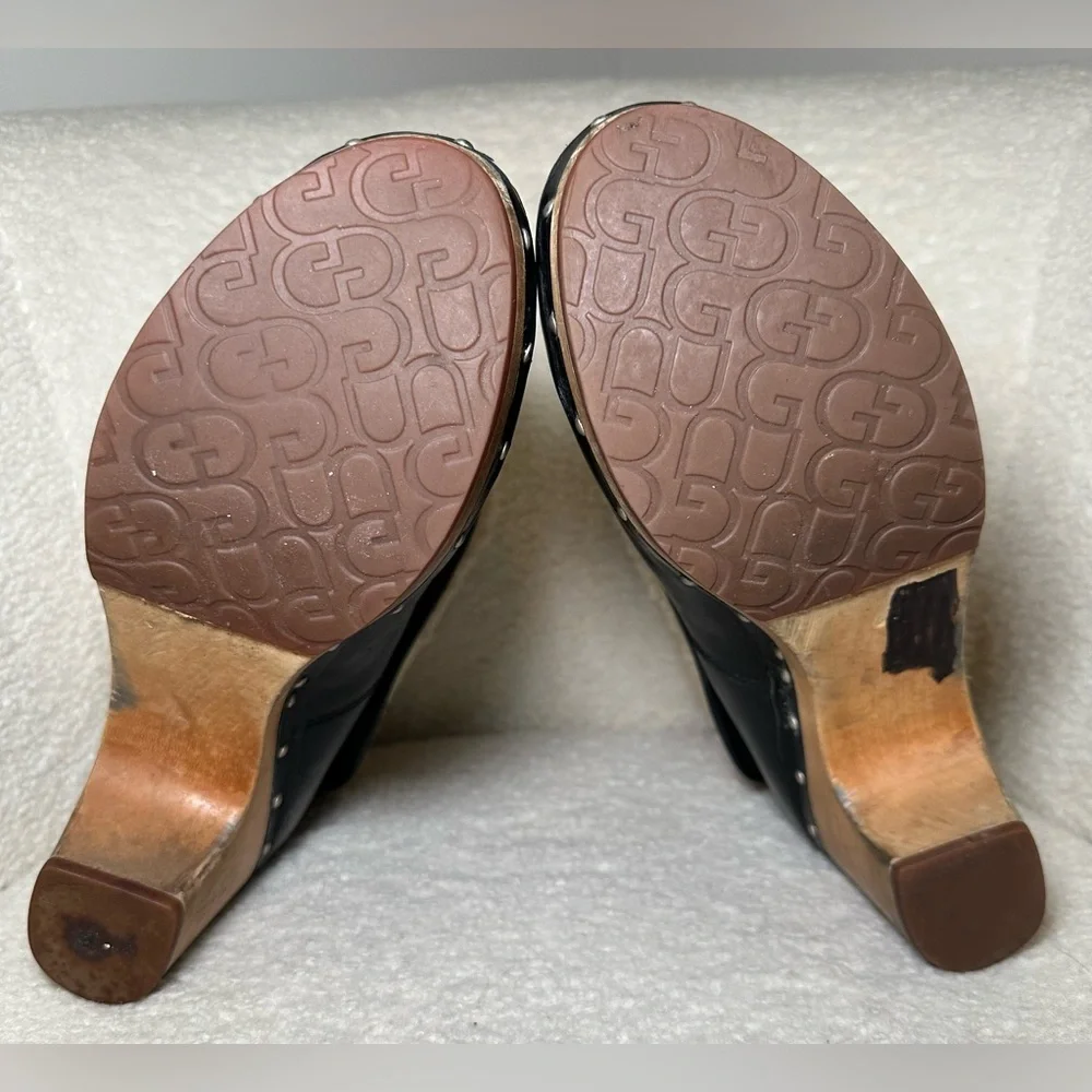 UGG Lynnea 1958 black leather boots booties fold over shearling‎ warm cozy thick